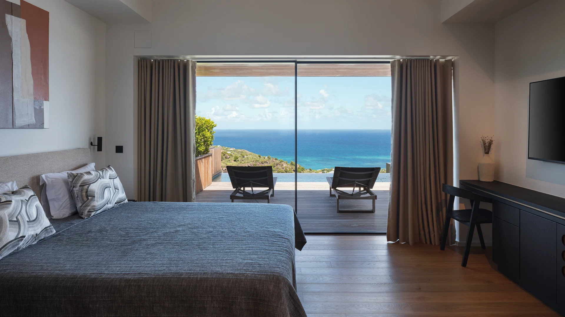 villa st barth chambre