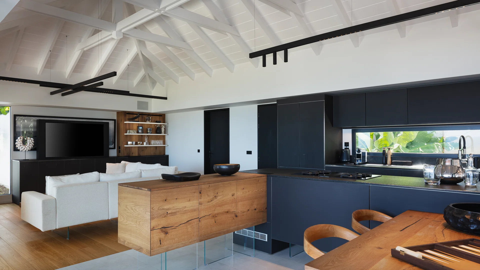 villa st barth salon interieur